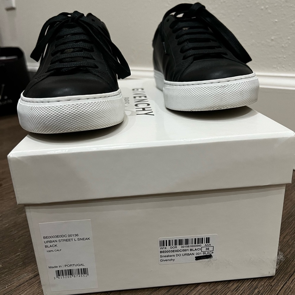 Givenchy Black and White Sneakers with Classic Design